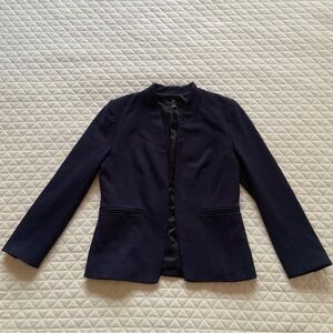 J Crew Blazer Womens Sz 8 Navy 365 Going Out Open Jacket Business Office Career